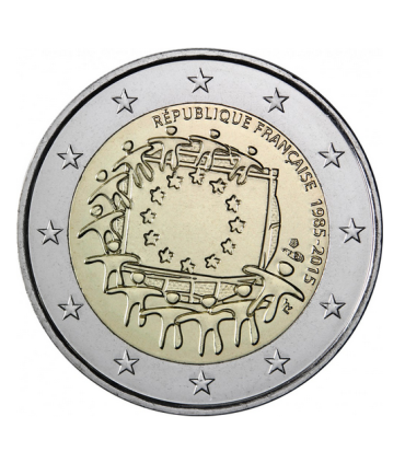 2 Euro France 2015 Drapeau