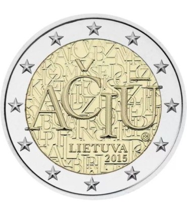 2 Euro Lituanie 2015 Langue Lituanienne