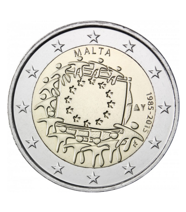 2 Euro Malte 2015 Drapeau