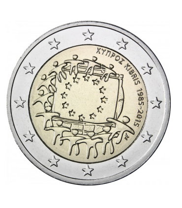 2 Euro Chypre 2015 Drapeau