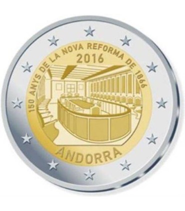 2 Euro Andorre 2016 150 ans de la nouvelle réforme de 1866.