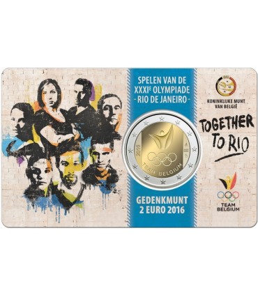 2 Euro Belgique 2016 coincard Francaise -                                                                          Version Franc