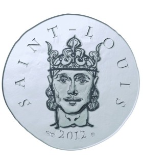 10 Euro 2012 Saint Louis - Description :

Face : un portrait de Saint-Louis avec sa couronne aux lys
ainsi que son nom écrit ave