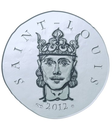 10 Euro 2012 Saint Louis - Description :

Face : un portrait de Saint-Louis avec sa couronne aux lys
ainsi que son nom écrit ave