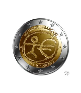 2Euro EMU France 2009 - France 2009 - 2 € - 10 ans de l'Euro * Référence Produit : FR_S09001 * Diamètre: 25,75 mm * Poids: 8,47 
