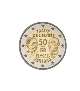 2 Euro France 2013 Traité de Elysée -  

Tirage 10 000 000 exemplairesDescription:

Pour la première fois dans l’histoire de l’E