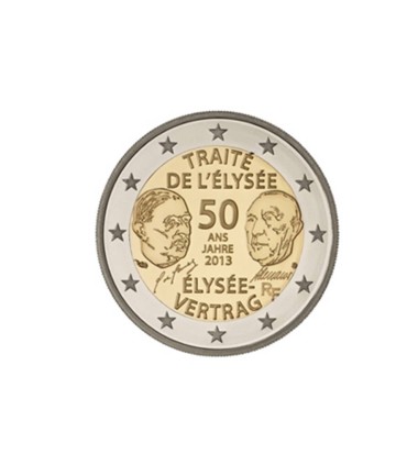 2 Euro France 2013 Traité de Elysée -  

Tirage 10 000 000 exemplairesDescription:

Pour la première fois dans l’histoire de l’E