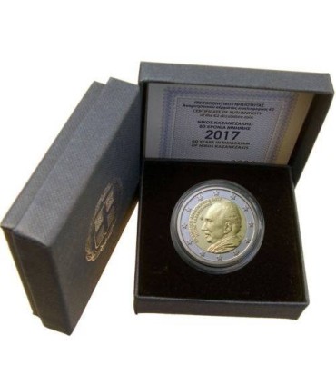 2 Euro Grèce 2017 Belle Epreuve Nikos Kazantzakis