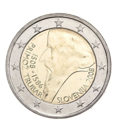 2 Euro slovénie 2008 primoz trubar