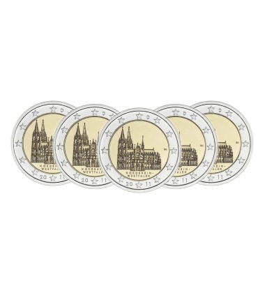 5 x 2 Euro Allemagne 2011 atelier ADFGJ