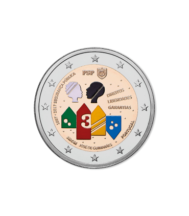 Coincard BE 2 Euro Portugal 2017 150 ans Police Securite publique