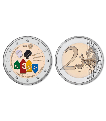 Coincard BE 2 Euro Portugal 2017 150 ans Police Securite publique