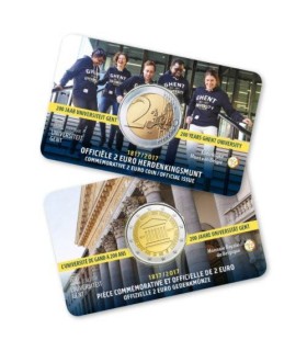 Coincard Francaise 2 Euro Belgique 2017 Université de Gand