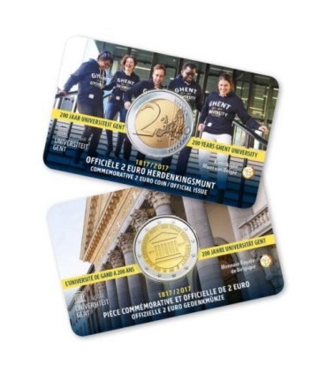 Coincard Francaise 2 Euro Belgique 2017 Université de Gand