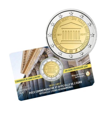 Coincard Francaise 2 Euro Belgique 2017 Université de Gand