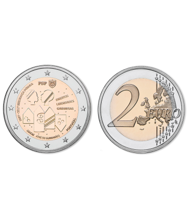 Coincard BU 2 Euro Portugal 2017 150 ans Police Securite publique