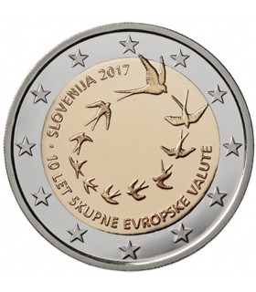 2 Euro Slovénie 2017 10E Anniversaire de L'Euro - 2 Euro commémorative Slovénie 2017 -  10 ans de l'Euro en Slovenie
Descriptio