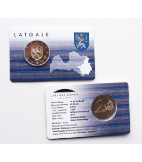 Coincard 2 Euro Lettonie 2017 Les Armoiries de Latgale