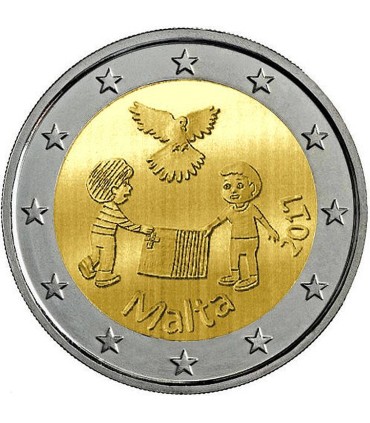 2 Euro Malte 2017 La paix