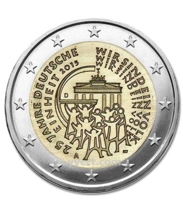 2 euro Allemagne 2015 Reunification - 2 € commémorative Allemagne 2015 commémorant le 25ème anniversaire de la Réunification All