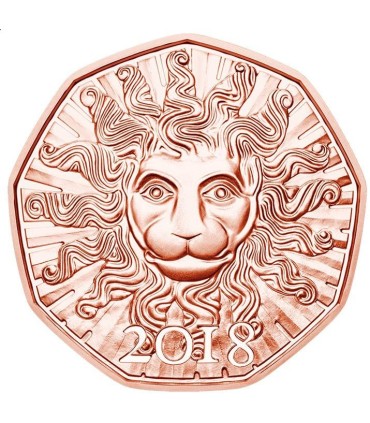 5 Euro Autriche 2018 La Force du Lion