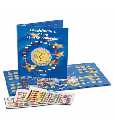 ALBUM NUMISMATIQUE PRESSO, EURO COLLECTION POUR PIÈCES DE MONNAIE DE 2 EUROS