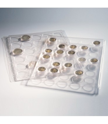 FEUILLES EN PLASTIQUE ENCAP POUR 48 CAPSULES AV.UN DIAMÈTRE DE L'INTERIEUR DE 23,5 À 26MM