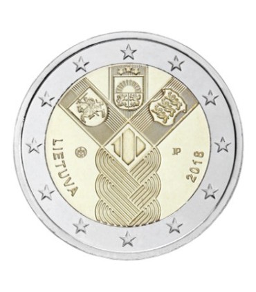 2 Euro Lituanie 2018 - 100 ans des Etats Baltes