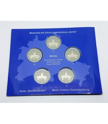 5 x 2 euro Allemagne 2018 BE