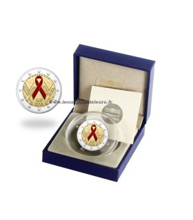 2 euro commemorative BE France 2014-SIDA - 2 Euro Commémorative FRANCE 2014
coffret belle épreuve
Thème : Journée mondiale de 