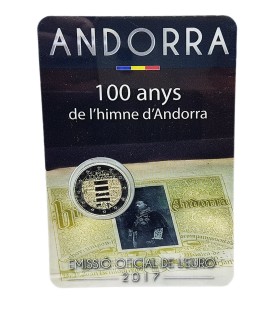 2 Euro Andorre 2017 100 ans de l'Hymne d'Andorre