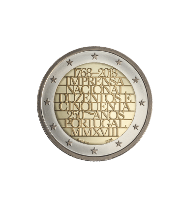 2 Euro Portugal 2018 250 ans de l'imprimerie nationale