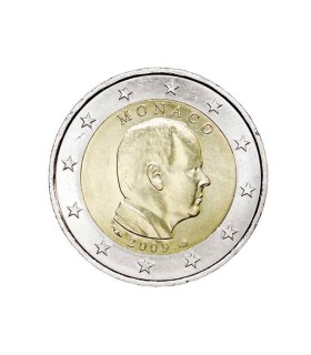 2 Euro Monaco Albert 2009 -  
Description:
Pièce officielle de 2 € Monaco 2009 représentant un portrait de S.A.S. le Prince Al