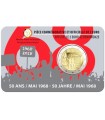 Coincard Francaise 2 Euro Belgique 2018 50e anniversaire de mai 1968