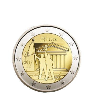 Coincard Francaise 2 Euro Belgique 2018 50e anniversaire de mai 1968