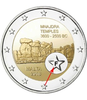 2 Euro Malte 2018 Mnajdra variante