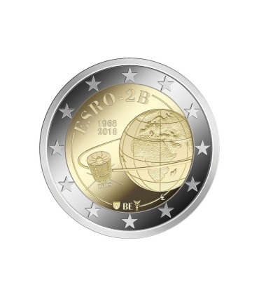 Coincard Flamande 2 Euro Belgique 2018 Satellite Esro 2B Iris