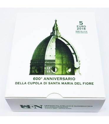 5 euro Vatican 2018 BE - Coupole de Santa Maria del Fiore