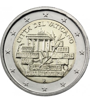 2 euro Vatican 2014 - Chute du Mur de Berlin - 2 Euro Commémorative Vatican 2014
Thème : 25 ème Anniversaire de la Chute du Mur