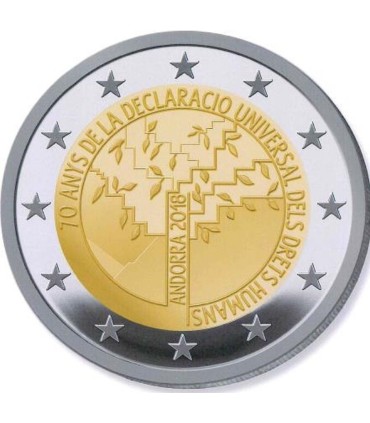 2 Euro Andorre 2018 - Déclaration des Droits de l'Homme