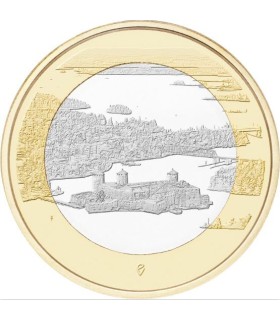 5 Euro Finlande 2018 - Olavinlinna et lac Pihlajavesi