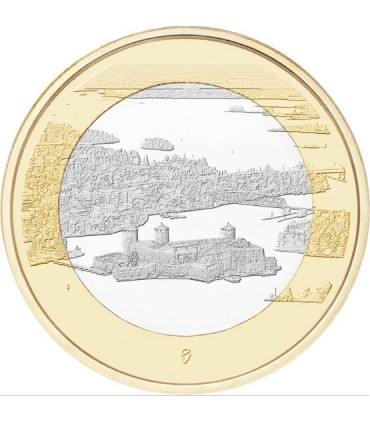 5 Euro Finlande 2018 - Olavinlinna et lac Pihlajavesi