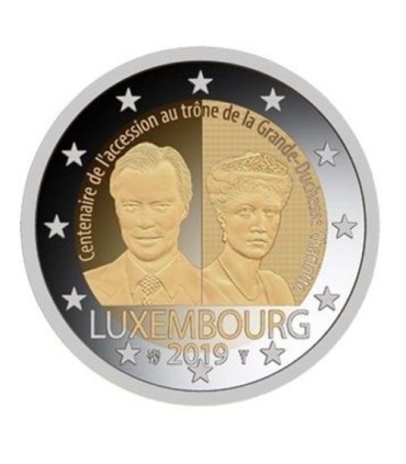 2 Euro Luxembourg 2019 100e anniversaire de l’accession au trône de la Grande-Duchesse Charlotte.