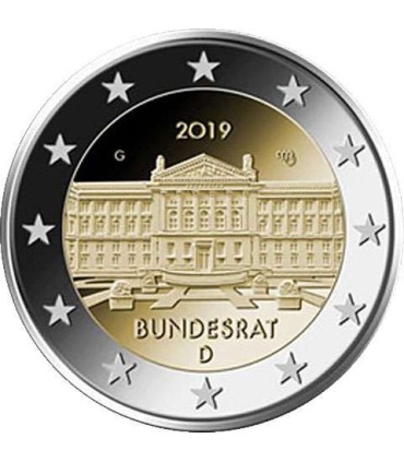 5 x 2 euro BE Allemagne 2019 70 ans du Bundesrat