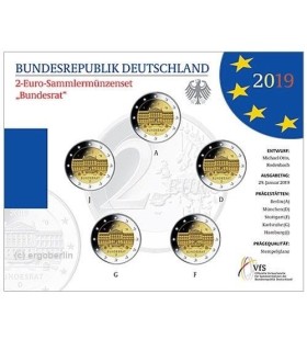 5 x 2 euro BU Allemagne 2019 70 ans du Bundesrat