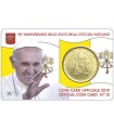 Coincard 50 cents Vatican 2018