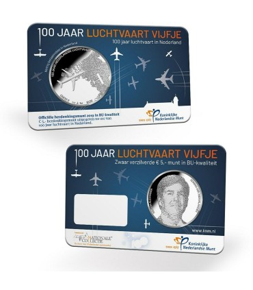 5 euro Pays Bas 2019 - 100 ans Aviation dans les Pays-Bas