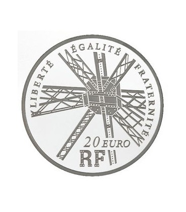 Gustave Eiffel 2009 - 20 Euro ARG Piéfort BE - Auteur: Atelier de Gravure
Poids: 44,4 gr  1,55 oz
Diamètre: 37 mm  1,46 inch
Tir