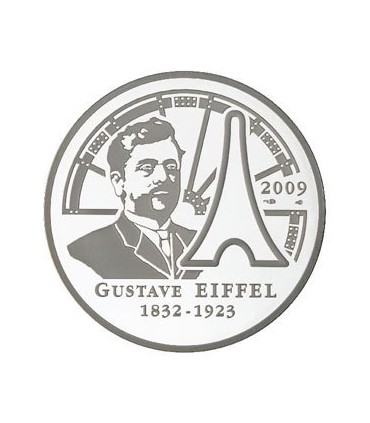 Gustave Eiffel 2009 - 20 Euro ARG Piéfort BE - Auteur: Atelier de Gravure
Poids: 44,4 gr  1,55 oz
Diamètre: 37 mm  1,46 inch
Tir