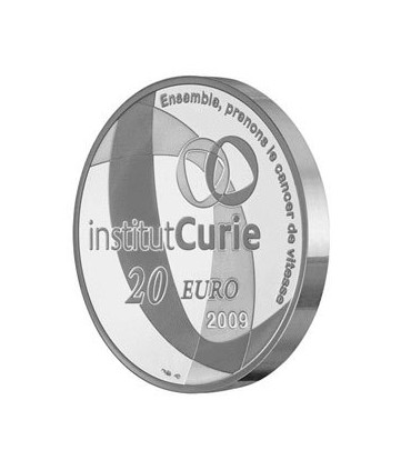 20 Euros Institut curie argent 2009 - Auteur: Atelier de Gravure

Poids: 44,4 gr  1,55 oz

Tirage: 5 000

Métal: Argent 900/1000